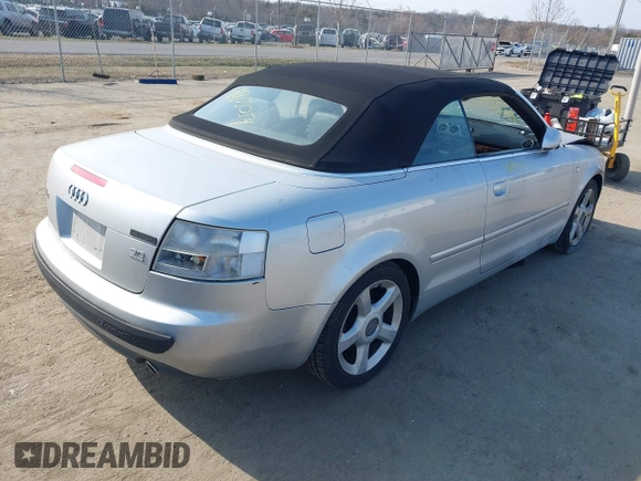 2006 Audi A4 3.0L with VIN WAUDT48HX6K001760, listed as a IAAI auction lot 41803059 with 1 mi miles. Bid and sale history available at carsss.com. Image 4.