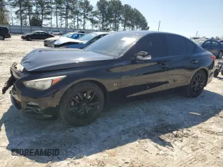 2014 Infiniti Q50 Premium with VIN JN1BV7ARXEM684008, listed as a Copart auction lot 47618875 with 163,189 mi miles and Salvage Title. Bid and sale history available at carsss.com. Image 1.