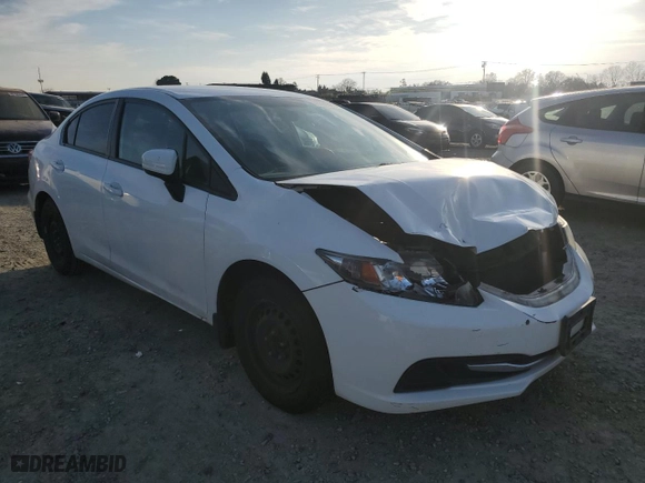 2014 Honda Civic Sedan LX with VIN 19XFB2F57EE229907, listed as a Copart auction lot 46365085 with 158,907 mi miles and Salvage Title. Bid and sale history available at carsss.com. Image 4.