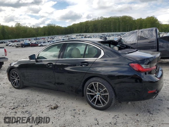 2020 BMW 3 Series 330i with VIN 3MW5R1J05L8B16852, listed as a Copart auction lot 56912105 with 75,379 mi miles and Salvage title. Bid and sale history available at DreamBid. Image 2.