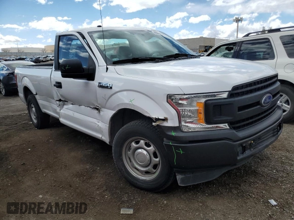 2018 Ford F-150 XL with VIN 1FTMF1C5XJKD81584, listed as a Copart auction lot 48009665 with 96,612 mi miles and Salvage title. Bid and sale history available at DreamBid. Image 4.