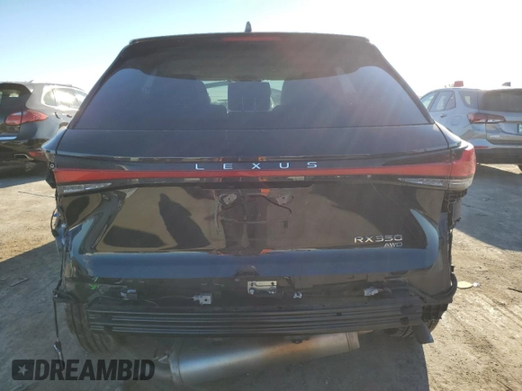 2024 Lexus RX with VIN 2T2BAMCA9RC043655, listed as a Copart auction lot 74628044 with 25,333 mi miles and Salvage Title. Bid and sale history available at carsss.com. Image 6.