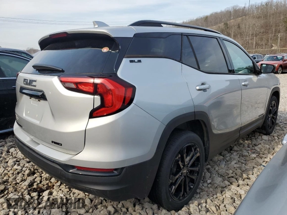 2020 GMC Terrain SLE with VIN 3GKALTEV0LL313935, listed as a Copart auction lot 46490145 with 81,158 mi miles and Salvage Title. Bid and sale history available at carsss.com. Image 3.