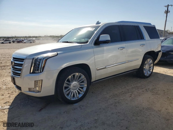 2015 Cadillac Escalade Platinum with VIN 1GYS3PKJXFR588065, listed as a Copart auction lot 85689674 with 111,651 mi miles and Salvage Title. Bid and sale history available at carsss.com. Image 1.