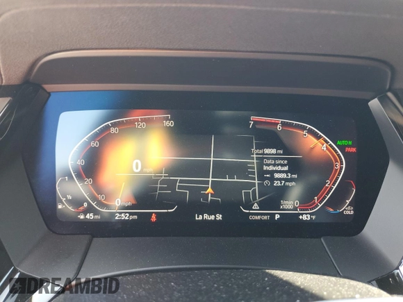 2024 BMW Z4 sDrive30i with VIN WBAHF3C06RWY36286, listed as a Copart auction lot 50296565 with 9,898 mi miles and Salvage title. Bid and sale history available at DreamBid. Image 9.