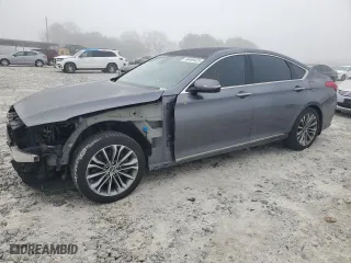 2016 Hyundai Genesis 3.8L with VIN KMHGN4JE6GU106291, listed as a Copart auction lot 48490425 with 136,564 mi miles and Salvage Title. Bid and sale history available at carsss.com. Image 1.