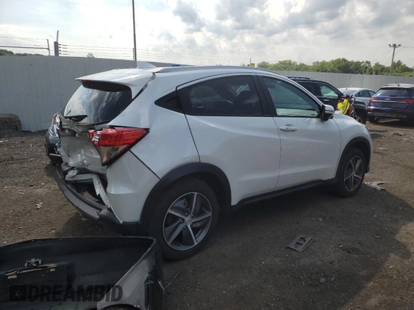 2021 Honda HR-V EX with VIN 3CZRU6H53MM734952, listed as a Copart auction lot 88103385 with 37,722 mi miles and Salvage Title. Bid and sale history available at carsss.com. Image 3.
