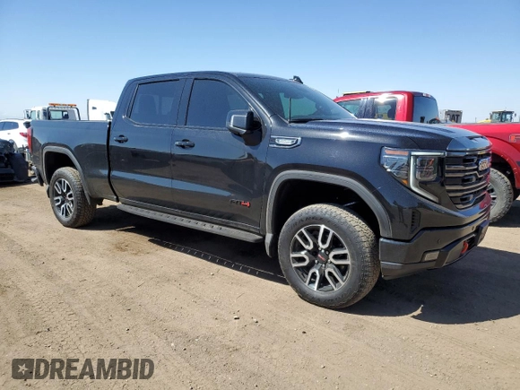 2023 GMC Sierra 1500 AT4 with VIN 1GTUUEE86PZ149679, listed as a Copart auction lot 53154385 with 36,826 mi miles and Salvage title. Bid and sale history available at DreamBid. Image 4.