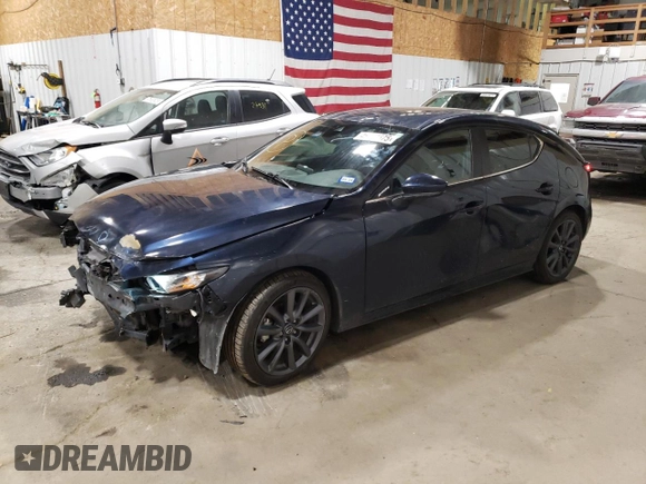 2020 Mazda Mazda3 Hatchback with VIN JM1BPALM2L1158704, listed as a Copart auction lot 46314675 with 79,588 mi miles and Salvage Title. Bid and sale history available at carsss.com. Image 1.