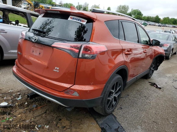2016 Toyota RAV4 SE with VIN JTMJFREV1GJ065505, listed as a Copart auction lot 52840884 with 54,597 mi miles and Salvage Title. Bid and sale history available at carsss.com. Image 3.