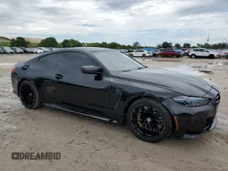 2023 BMW M4 Competition xDrive with VIN WBS43AZ01PCL20091, listed as a Copart auction lot 74235944 with 31,447 mi miles and Salvage Title. Bid and sale history available at carsss.com. Image 4.