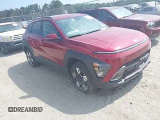 2024 Hyundai Kona SEL with VIN KM8HBCAB3RU106748, listed as a IAAI auction lot 42126099 with 25,166 mi miles and . Bid and sale history available at carsss.com. Image 1.
