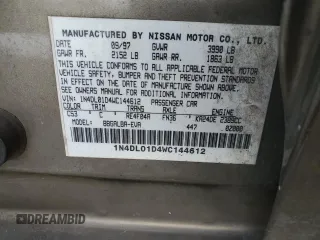 1998 Nissan Altima XE with VIN 1N4DL01D4WC144612, listed as a Copart auction lot 42197255 with 78,438 mi miles and Salvage Title. Bid and sale history available at carsss.com. Image 12.