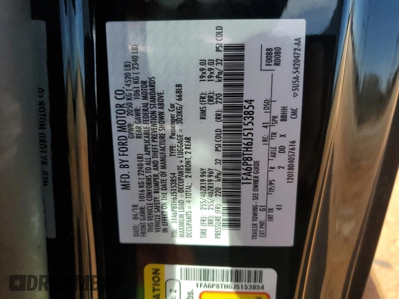2018 Ford Mustang EcoBoost with VIN 1FA6P8TH6J5153854, listed as a Copart auction lot 49297695 with 74,670 mi miles and Salvage Title. Bid and sale history available at carsss.com. Image 12.