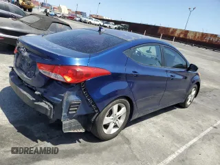 2013 Hyundai Elantra GLS with VIN KMHDH4AE7DU487588, listed as a Copart auction lot 62098015 with 106,046 mi miles and Salvage title. Bid and sale history available at DreamBid. Image 3.