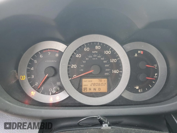 2007 Toyota RAV4 Sport with VIN JTMBK32V376022871, listed as a Copart auction lot 54407645 with 280,602 mi miles and Salvage title. Bid and sale history available at DreamBid. Image 9.
