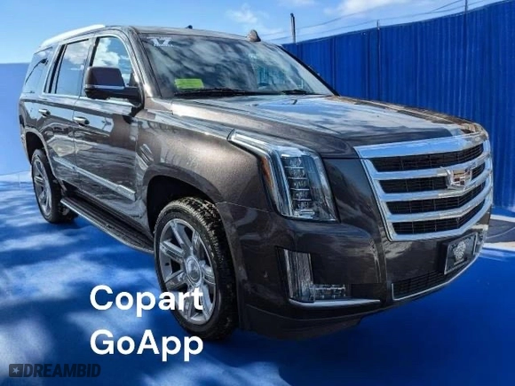 2017 Cadillac Escalade Luxury with VIN 1GYS4BKJ4HR328022, listed as a Copart auction lot 48626615 with 87,385 mi miles and Clean Title. Bid and sale history available at carsss.com. Image 1.