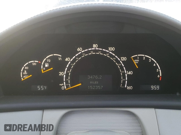 2003 Mercedes-Benz CL 5.0L with VIN WDBPJ75J03A037245, listed as a Copart auction lot 87336204 with 152,357 mi miles and Salvage Title. Bid and sale history available at carsss.com. Image 9.