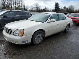 2002 Cadillac DeVille DHS z VIN 1G6KE57Y42U277428, wystawiony jako Copart lot #45757115 z przebiegiem 143 741 mil mil oraz Tytuł czysty. Historia ofert i sprzedaży dostępna na DreamBid. Obrazek 1.
