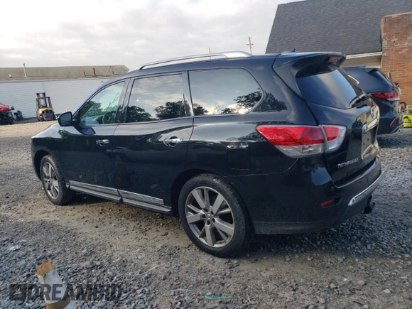 2015 Nissan Pathfinder Platinum with VIN 5N1AR2MM3FC697539, listed as a Copart auction lot 63624355 with 97,370 mi miles and Salvage title. Bid and sale history available at DreamBid. Image 2.