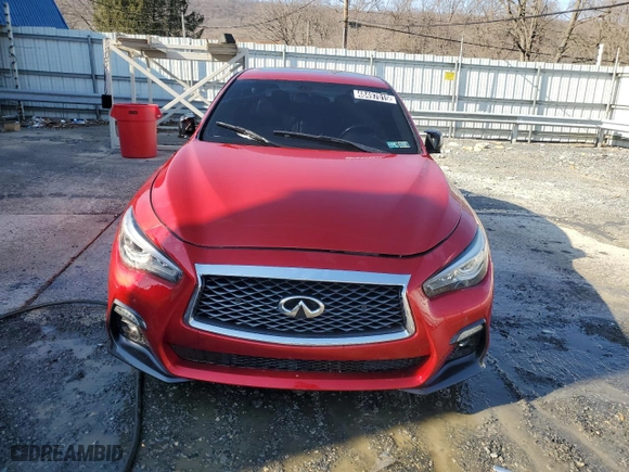 2018 Infiniti Q50 RED SPORT 400 with VIN JN1FV7AR3JM480498, listed as a Copart auction lot 48497015 with 85,283 mi miles and Clean Title. Bid and sale history available at carsss.com. Image 5.