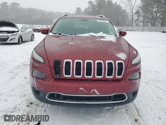 2016 Jeep Cherokee Limited with VIN 1C4PJMDB4GW185305, listed as a Copart auction lot 42760845 with 169,536 mi miles and Non Repairable. Bid and sale history available at carsss.com. Image 5.