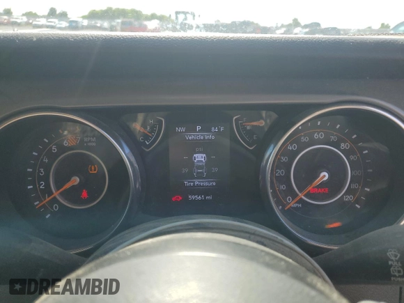 2021 Jeep Wrangler Unlimited Sport with VIN 1C4HJXKN4MW606809, listed as a Copart auction lot 56288484 with 59,561 mi miles and Salvage title. Bid and sale history available at DreamBid. Image 9.