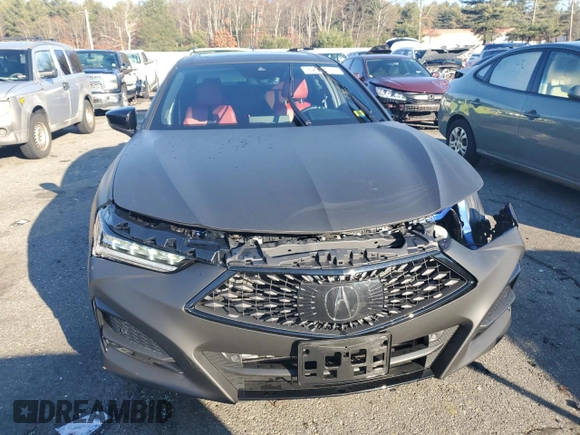 2022 Acura TLX w/A-Spec Package with VIN 19UUB5F57NA003556, listed as a Copart auction lot 82908574 with 2,266 mi miles and Non repairable. Bid and sale history available at DreamBid. Image 5.