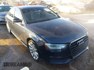 2014 Audi A4 Premium with VIN WAUBFAFL9EN037232, listed as a IAAI auction lot 41164879 with 78,152 mi miles. Bid and sale history available at carsss.com. Image 1.