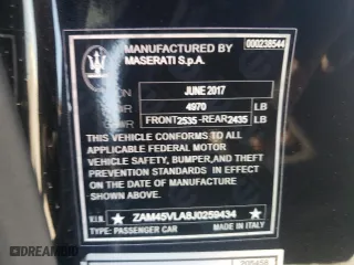 2018 Maserati GranTurismo Sport with VIN ZAM45VLA8J0259434, listed as a Copart auction lot 48539985 with 29,729 mi miles and Salvage Title. Bid and sale history available at carsss.com. Image 12.