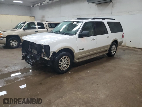 2007 Ford Expedition Max Eddie Bauer with VIN 1FMFK18567LA84940, listed as a Copart auction lot 46368655 with 270,553 mi miles and Clean Title. Bid and sale history available at DreamBid. Image 1.