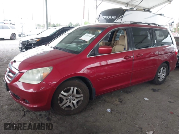 2005 Honda Odyssey EX with VIN 5FNRL38485B411954, listed as a IAAI auction lot 42039034 with 220,966 mi miles. Bid and sale history available at carsss.com. Image 17.