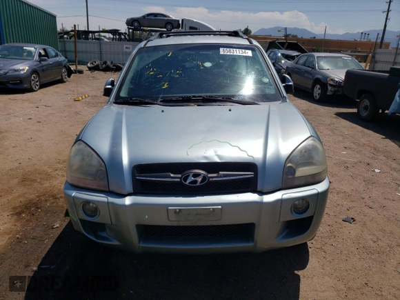 2008 Hyundai Tucson SE with VIN KM8JN72DX8U880462, listed as a Copart auction lot 65831134 with 92,077 mi miles and Salvage Title. Bid and sale history available at carsss.com. Image 5.