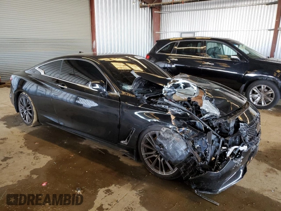 2022 Infiniti Q60 Red Sport 400 with VIN JN1FV7LKXNM660681, listed as a Copart auction lot 48709535 with 8,462 mi miles and Non repairable. Bid and sale history available at DreamBid. Image 4.