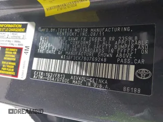 2011 Toyota Camry LE with VIN 4T1BF3EK7BU769248, listed as a IAAI auction lot 41772040 with 170,325 mi miles and . Bid and sale history available at carsss.com. Image 9.