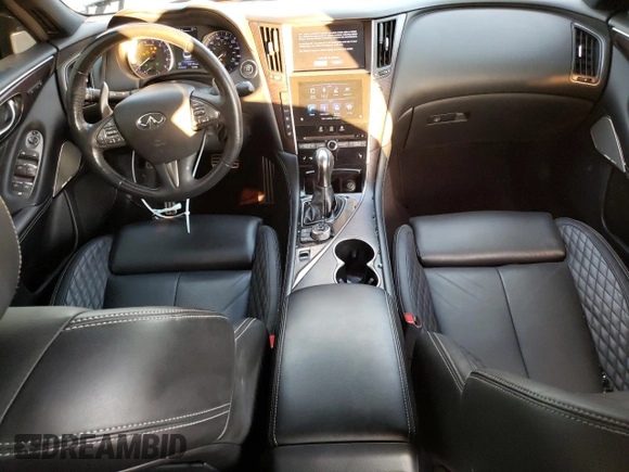 2017 Infiniti Q50 Red Sport 400 with VIN JN1FV7AR5HM870383, listed as a Copart auction lot 80452434 with 63,315 mi miles and Salvage Title. Bid and sale history available at carsss.com. Image 8.