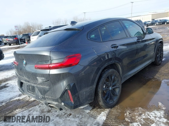 2023 BMW X4 xDrive30i with VIN 5UX33DT08P9S91679, listed as a IAAI auction lot 41705086 with 23,534 mi miles and . Bid and sale history available at DreamBid. Image 4.