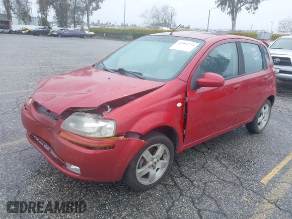 2006 Chevrolet Aveo LT with VIN KL1TG66676B549500, listed as a IAAI auction lot 41802744 with 58,777 mi miles and . Bid and sale history available at DreamBid. Image 18.