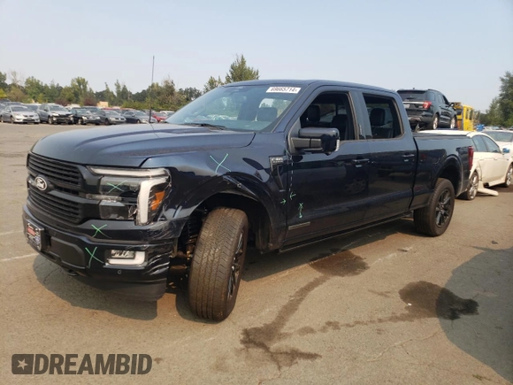 2024 Ford F-150 with VIN 1FTFW7LDXRFA74262, listed as a Copart auction lot 69665714 with 4,714 mi miles and Salvage title. Bid and sale history available at DreamBid. Image 1.