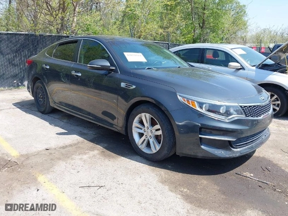 2016 Kia Optima EX with VIN 5XXGU4L38GG022501, listed as a IAAI auction lot 42071944 with 122,502 mi miles. Bid and sale history available at carsss.com. Image 1.