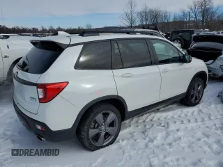 2021 Honda Passport Touring with VIN 5FNYF8H90MB035860, listed as a Copart auction lot 87910965 with 19,316 mi miles and Salvage Title. Bid and sale history available at carsss.com. Image 3.