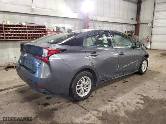 2019 Toyota Prius L Eco with VIN JTDKARFU0K3091731, listed as a Copart auction lot 46832955 with 98,327 mi miles and Salvage Title. Bid and sale history available at carsss.com. Image 3.