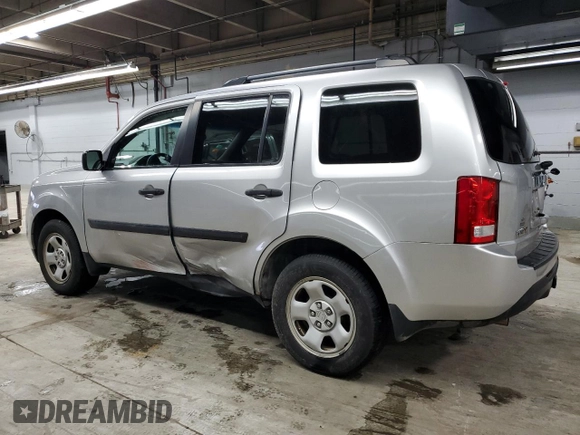 2012 Honda Pilot LX with VIN 5FNYF4H22CB005849, listed as a Copart auction lot 45019035 with 153,675 mi miles and Salvage Title. Bid and sale history available at carsss.com. Image 2.