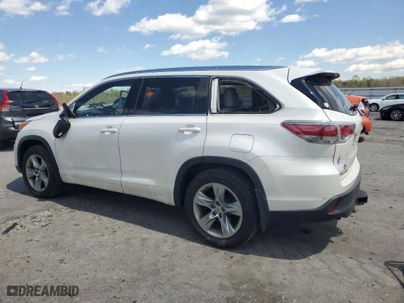 2015 Toyota Highlander Limited with VIN 5TDDKRFH0FS180633, listed as a Copart auction lot 53425435 with 152,556 mi miles and Salvage Title. Bid and sale history available at carsss.com. Image 2.