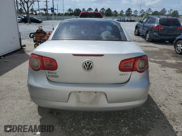 2007 Volkswagen Eos 2.0T with VIN WVWFA71F57V044088, listed as a Copart auction lot 51610465 with 165,407 mi miles and Non Repairable. Bid and sale history available at DreamBid. Image 6.