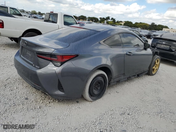 2019 Lexus RC with VIN JTHHA5BC0K5010021, listed as a Copart auction lot 82000804 with 0 mi miles and Non Repairable. Bid and sale history available at carsss.com. Image 3.