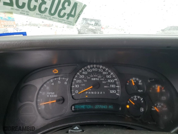 2006 Chevrolet Silverado 1500 LT1 with VIN 1GCEC19V76Z281025, listed as a Copart auction lot 43035525 with 277,843 mi miles and Salvage Title. Bid and sale history available at carsss.com. Image 9.