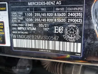 2021 Mercedes-Benz GLC with VIN W1N0G8EB2MV300547, listed as a Copart auction lot 47846115 with 109,899 mi miles and Clean Title. Bid and sale history available at carsss.com. Image 13.