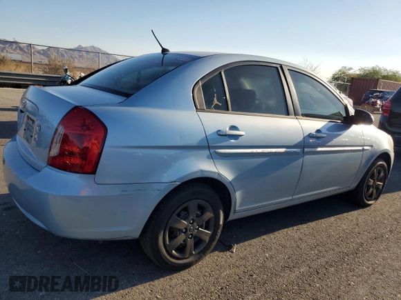 2008 Hyundai Accent GLS with VIN KMHCN46C68U190250, listed as a Copart auction lot 74148834 with 238,025 mi miles and Salvage Title. Bid and sale history available at carsss.com. Image 3.