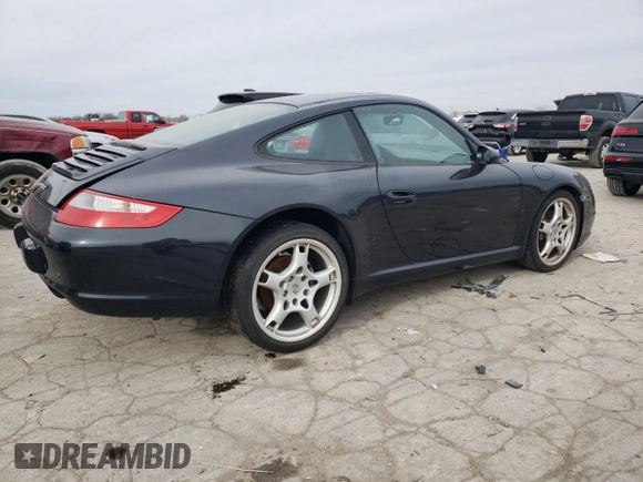 2007 Porsche 911 Carrera with VIN WP0AA29987S710907, listed as a Copart auction lot 84843114 with 0 mi miles and Salvage Title. Bid and sale history available at carsss.com. Image 3.